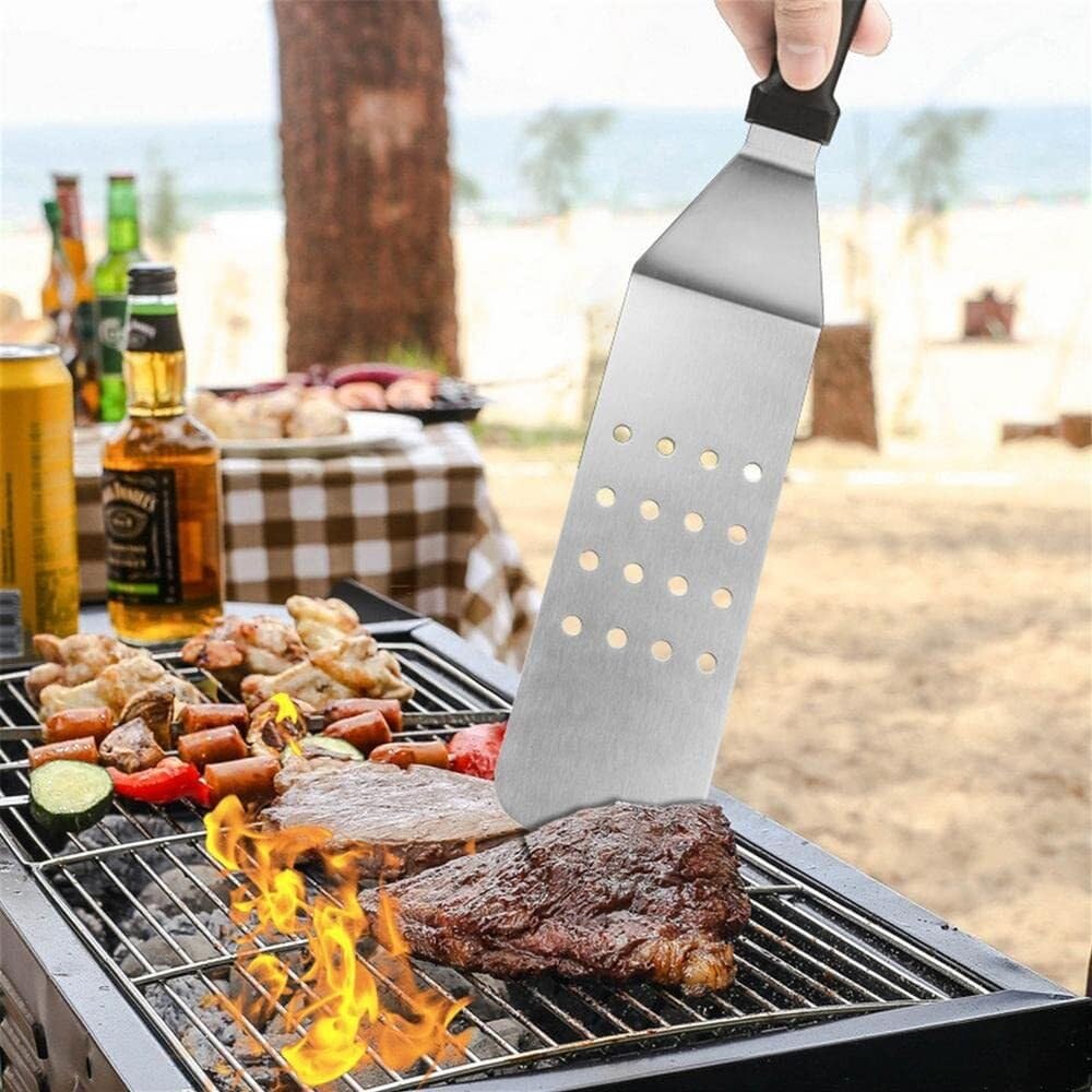 Kit di Accessori per griglia Resistente da 5 Pezzi, Set di Utensili per Barbecue in Acciaio Inossidabile per Chef, Perfetto per Barbecue e Campeggio