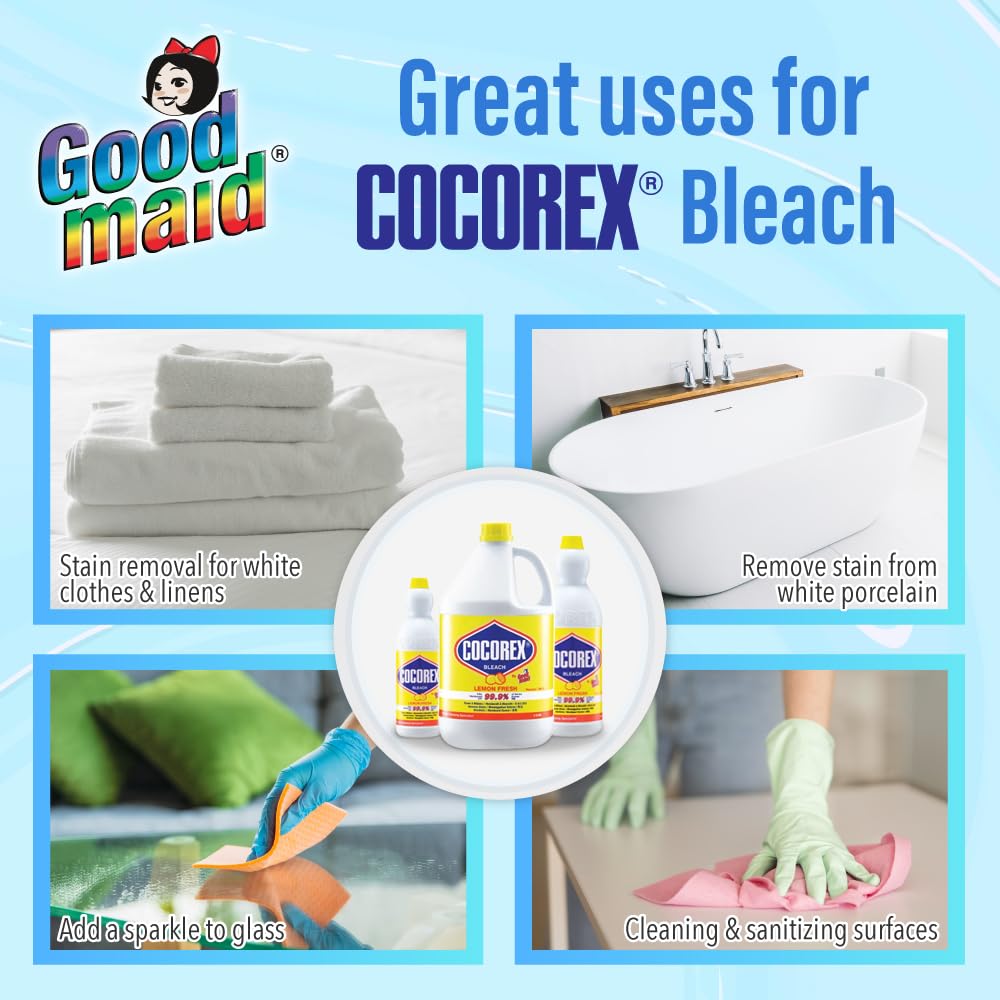 Cocorex Liquid Bleach Clean-Up Disinfectant Cleaner Regular & Lemon - 4Kg - Image 7 thumbnail