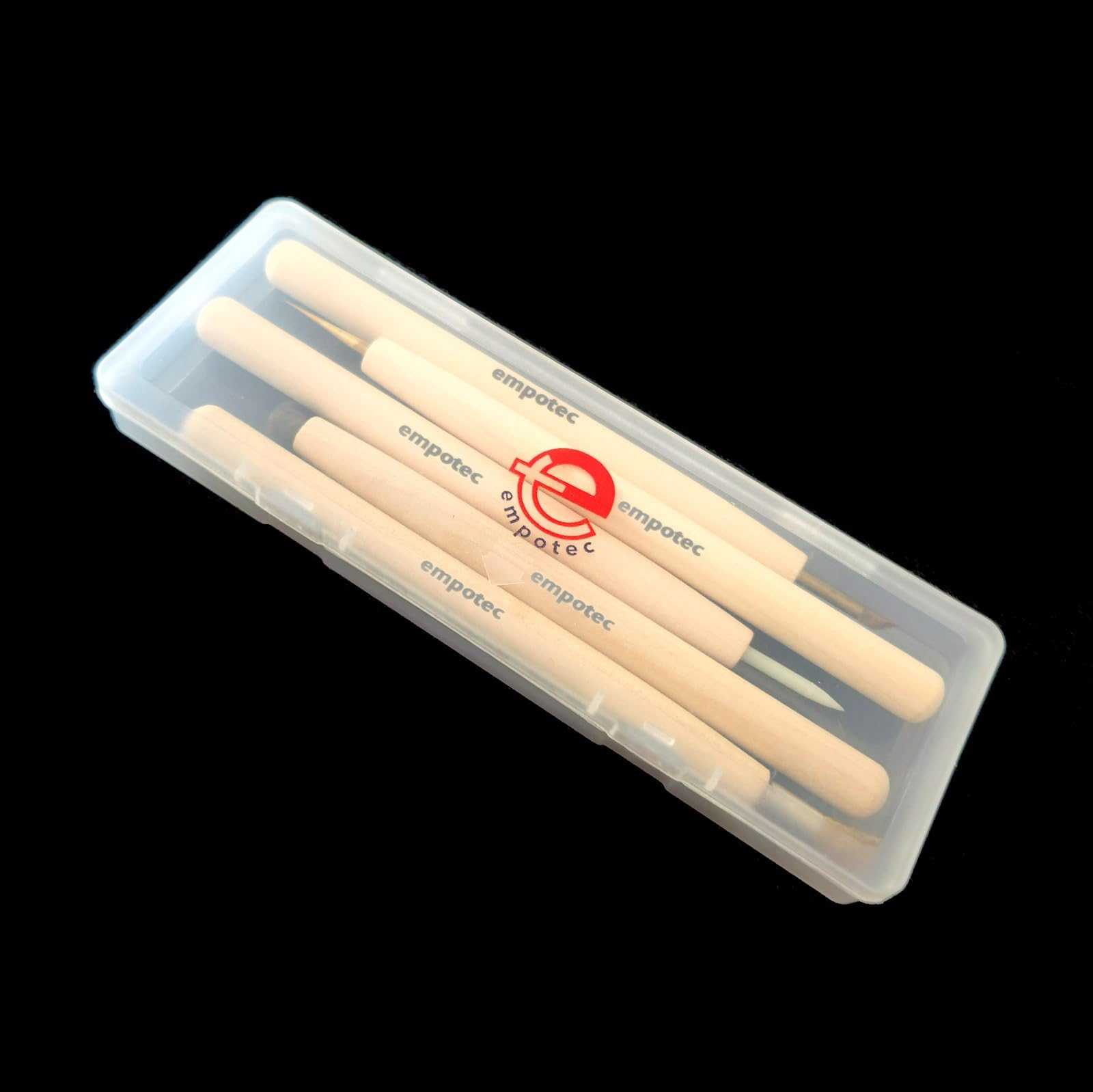 Juego de 5 lápices de limpieza para monedas EMPOTEC diferentes tipos de limpieza para eliminar incrustaciones, sedimentos, restauración, hallazgos arqueológicos, objetos antiguos, búsqueda de