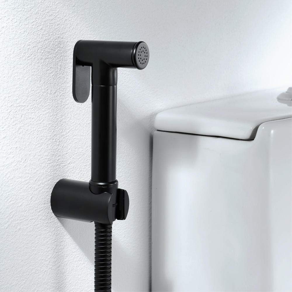 Duschset, Duschkopf, Toiletten-Sprühkopf, Hygiene-Wasserhahn-Set, Schwarz, Kupfer-Sprühpistole, Toilettenspüler, Schwarz, Wandmontage