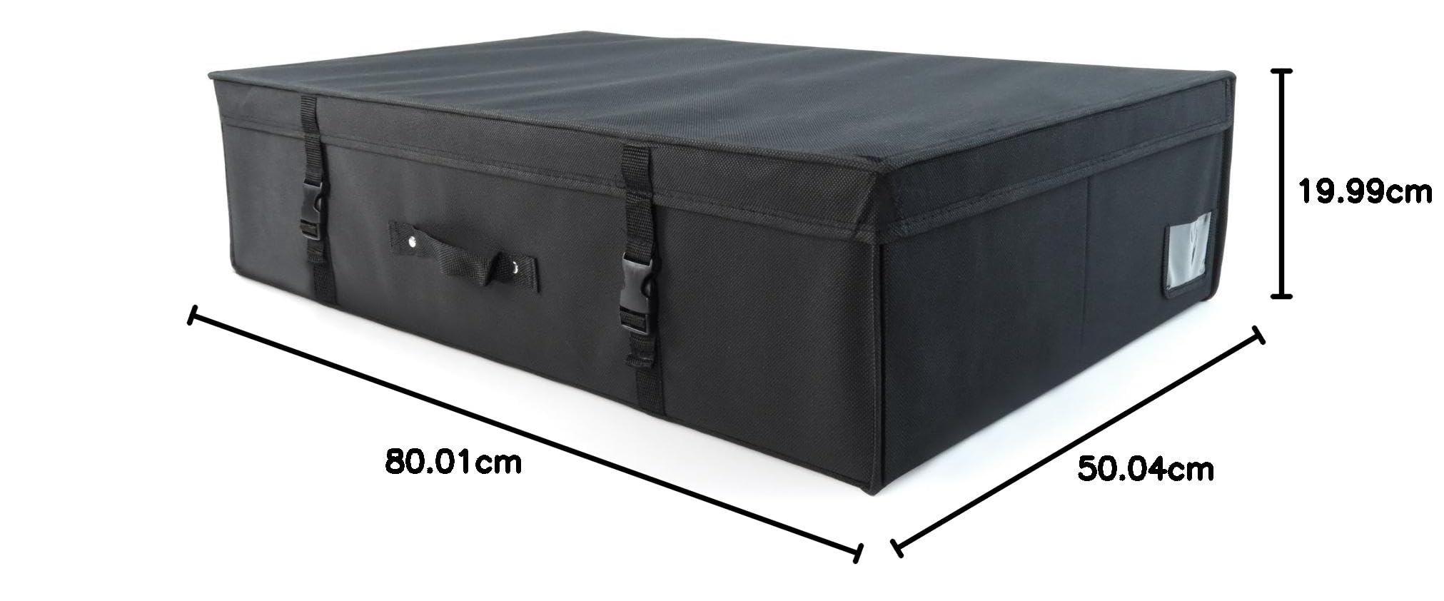 Hangerworld Große Aufbewahrungsbox 50x80x20cm Schwarz Aufbewahrung Kleidungsstücke Bettwäsche