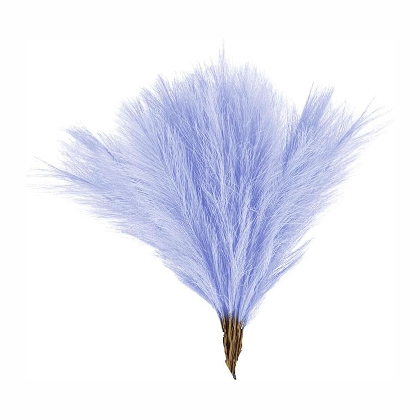 Artificial Pampas Grass Bouquet, 43cm Fake Pampas Grass Soft Fluffy Dried Flowers Decor for Indoor and Outdoor, Living Room, Party (Purple)
