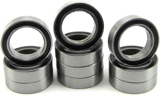 10pcs. 10x15x4mm Precision Ball Bearings Steel ABEC 1 Rubber Seals