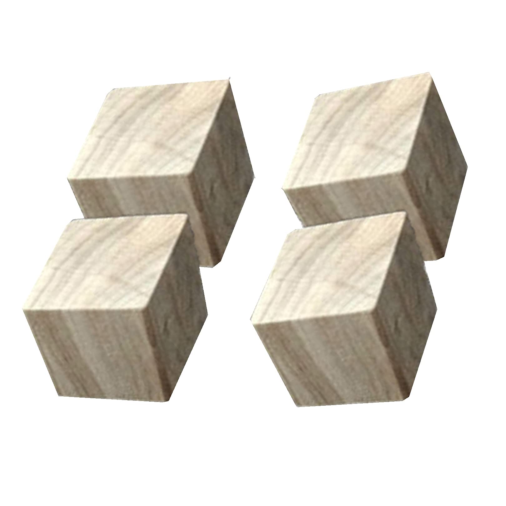 LuminaCreek Heavy Duty Wooden Furniture Riser, 3cm High Wooden Furniture Raiser Wood Color Multiple Sizes 4 pcs(5x5cm)
