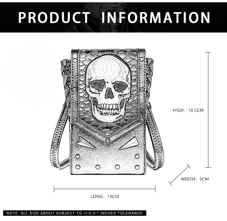 HINGTAT Halloween Gothic Steampunk Messenger Bag Renaissance Bag Medieval Leather Belt Pouch Accessories Small Crossbody2