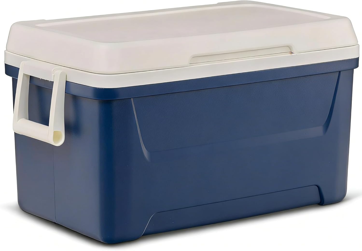48-Quart Hard-Sided Ice Chest Cooler - Insulated Hard Cooler with Swing-Up Handles & Quick-Access Lid for Camping, Tailgating, Beach, Fishing & Outdoor Adventures, Red & Blue