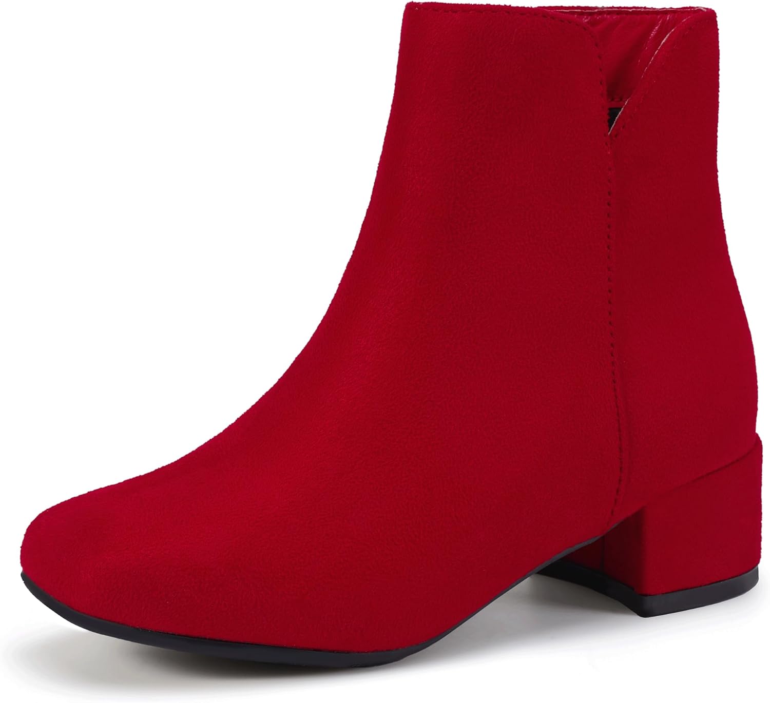 PANDANINJIA Girls Ankle Boots Side Zipper Toddler Little Big Kid Girls Dress Boots