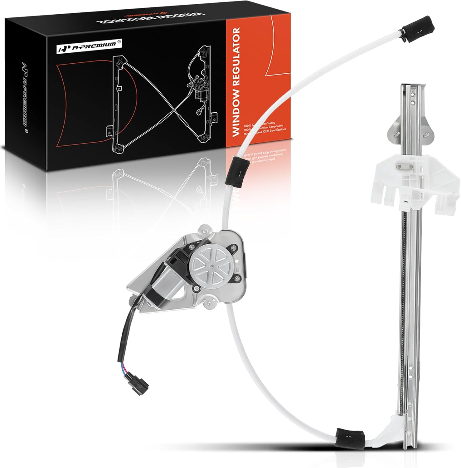 A-Premium Power Window Regulator with Motor Replacement for Jeep Liberty 2006-2007 Front Right Passenger Side (Hole Style)