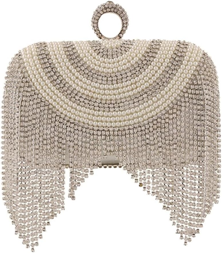 Pearl Banquet Bridal Clutch Bag Diamond Beaded Evening Bags Ladies Crafts
