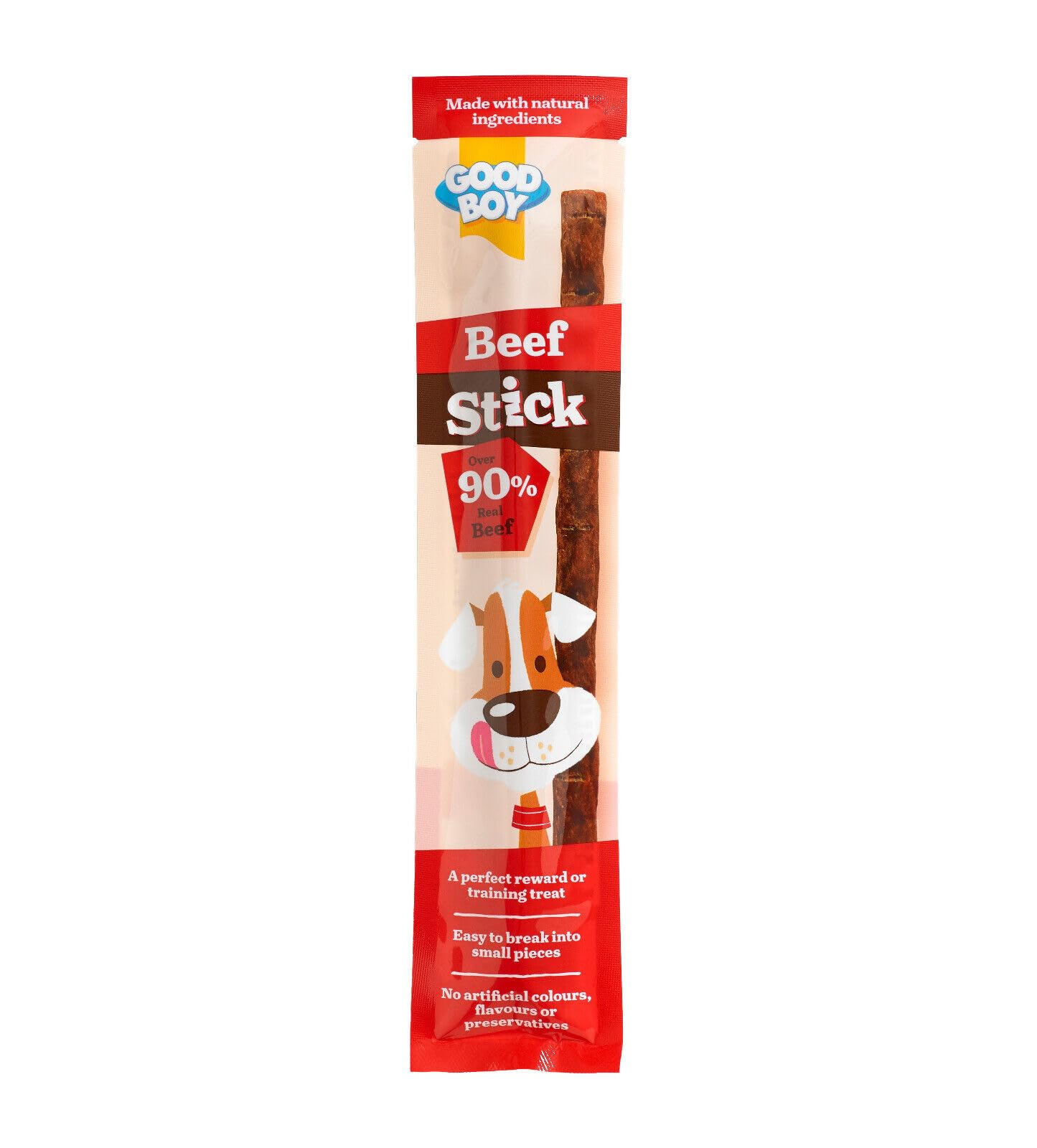 WUNDAPETS GOOD BOY BEEF STICKS CHEWY TASTY MEATY TREAT SNACK FLAVOUR,90% REAL BEEF, CASE OF 50, 750 g (Pack of 1) - Image 2