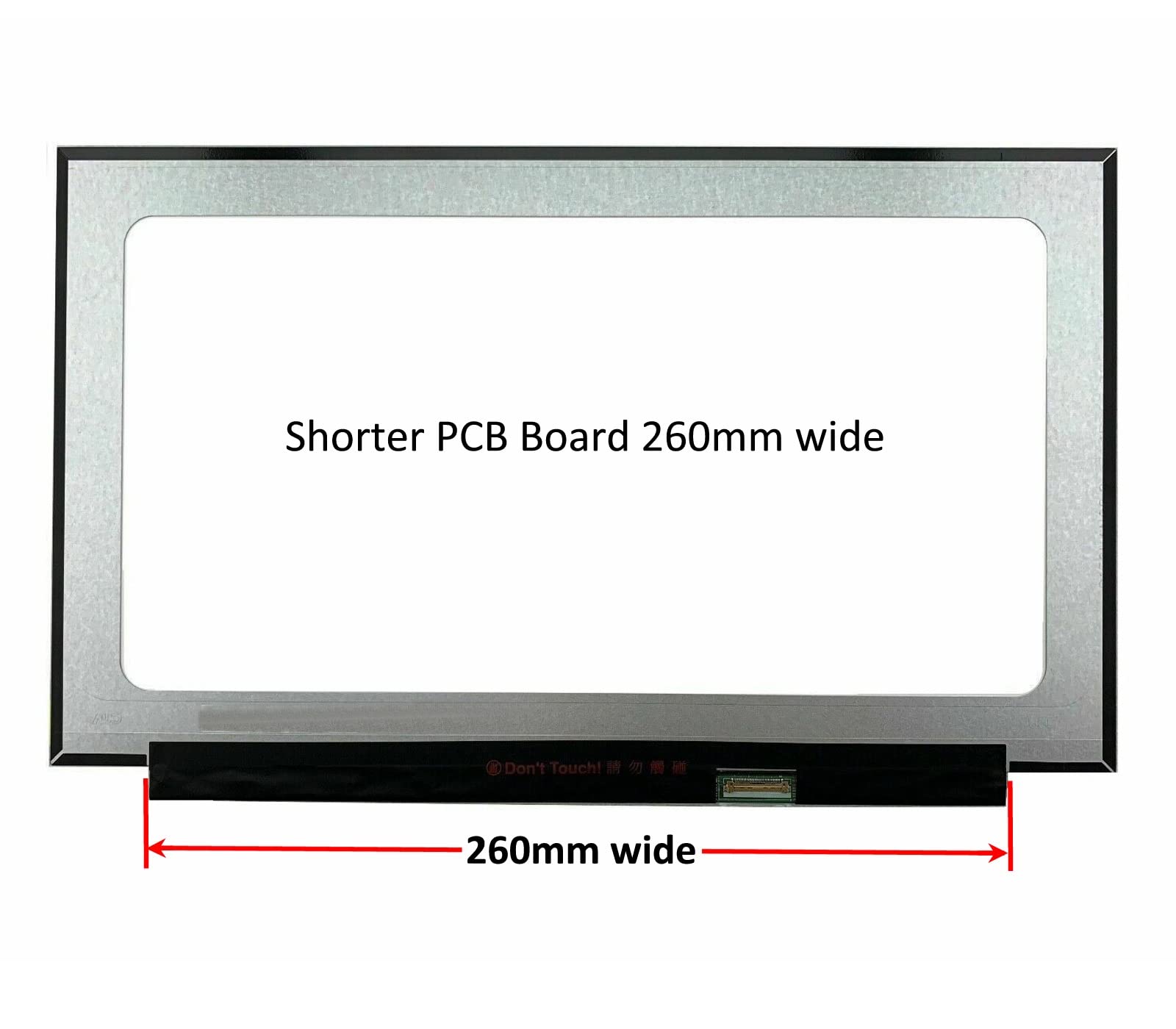 Nuovo pannello display IPS LED FHD da 15,6" compatibile con N156HCA-EAC REV.C1 schermo per laptop con scheda PCB più corta (260 mm) - Connettore 30 pin