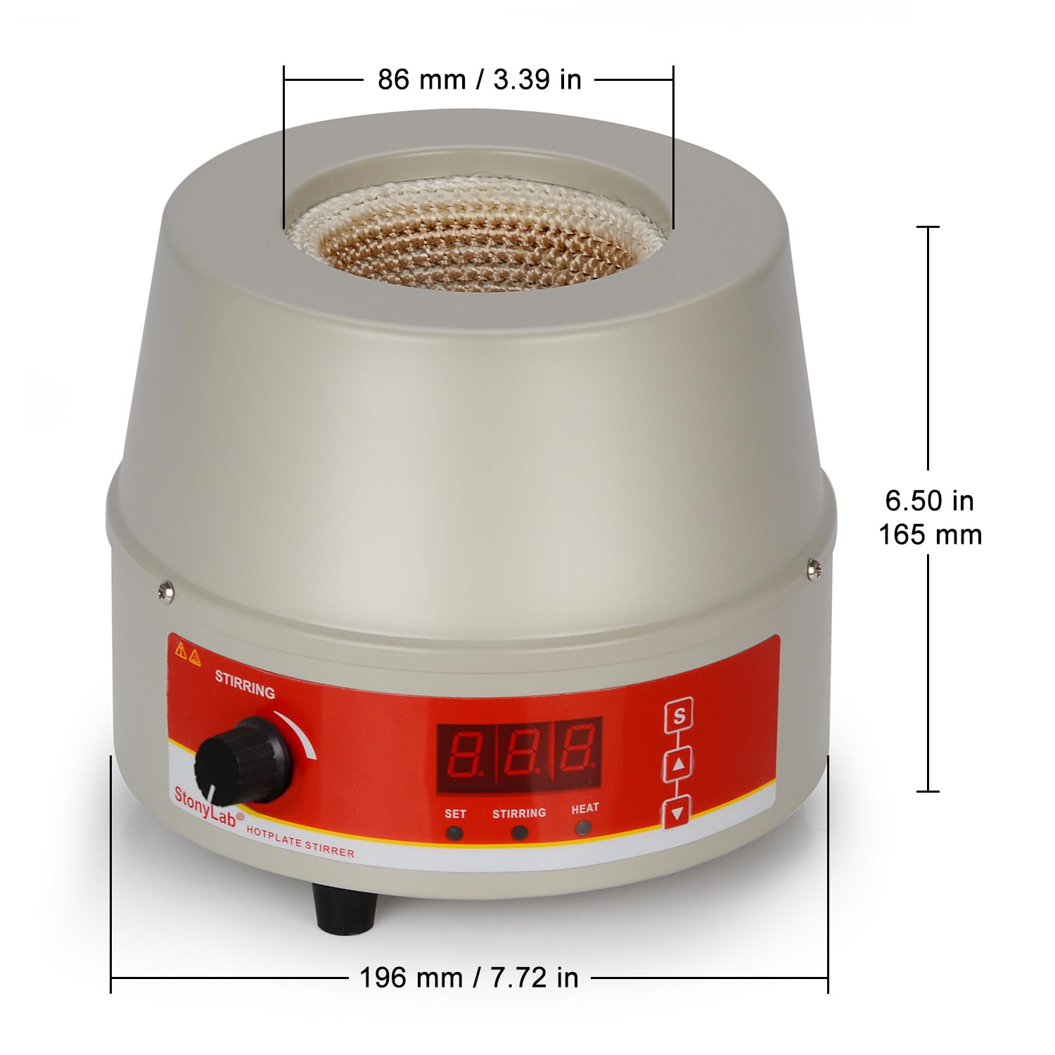 Stonylab Electric Stirring Heating Mantle - Precise Temperature Control -3