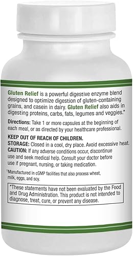 Miniatura 2 de Gluten Relief Plus – 90 cápsulas vegetarianas – Apoyo a la digestión del gluten – Fórmula de enzima digestiva natural premium – Contiene complejo