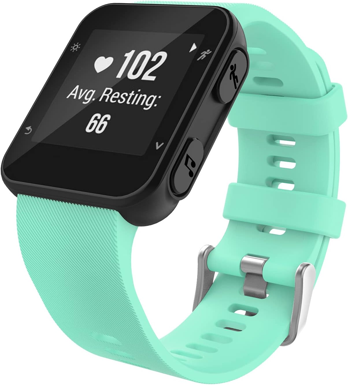 MoKo Correa para Garmin Forerunner 35, Suave Silicona de Reloj Correa, Menta Verde