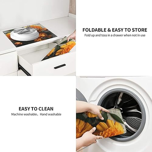 Miniatura 6 de Tapete de microfibra para secado de platos para encimera de cocina, almohadillas absorbentes para secar platos, tapete antideslizante para escurrir,