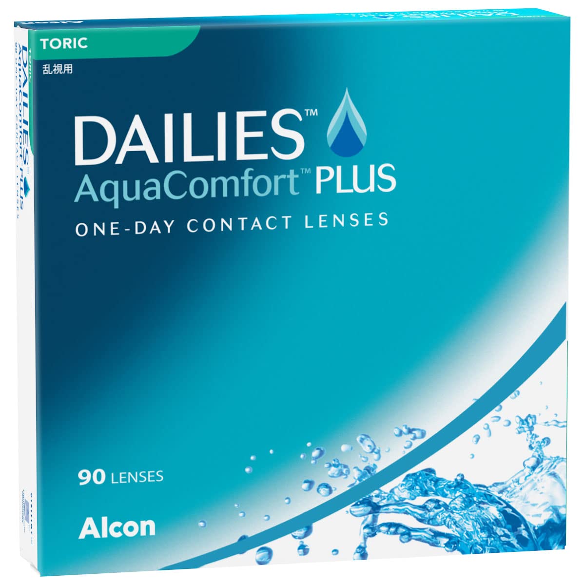 Dailies AquaComfort Plus Soczewki na Astygmatyzm, Dzienne Toryczne Soczewki, 90 Sztuk, BC 8.8 mm, Slajd 14.4 mm, Cylinder -0.75, Oś 90, -2.75 Dioptrii