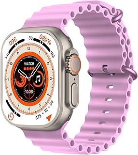 ساعة ذكية T900 الترا 2.09HD بشاشة عرض انفينيت كبيرة بتقنية البلوتوث وشحن لاسلكي 49 ملم، وردي