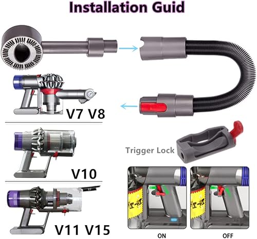 Miniatura 5 de Kit de accesorios de cepillo de pelo corto para perro y gato, compatible con Dyson V7(SV11), V8 (SV10), V10 (SV12), V11 (SV14), V15, cepillo de