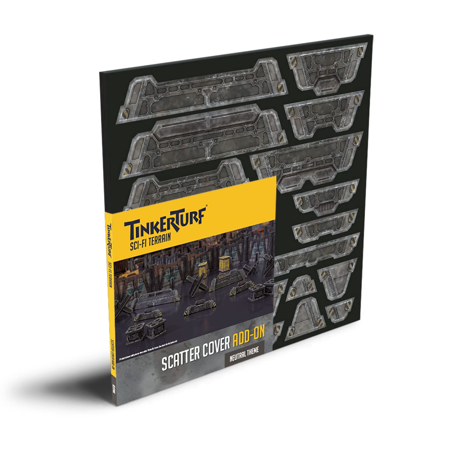 TinkerTurf Sci-Fi Terrain: Perimeter Gate Set - Modular Guard Towers, Easy Assembly, Full Color