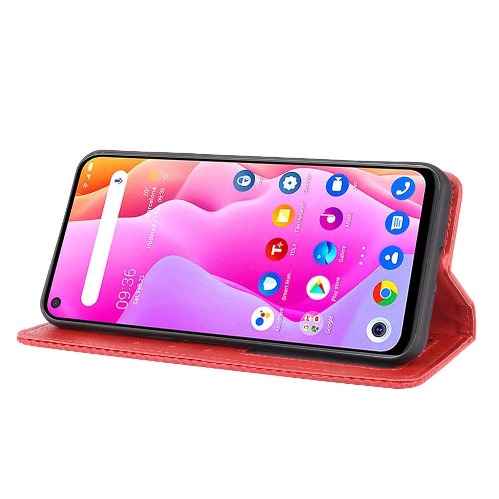 Custodia A Portafoglio Pixfab Per TCL 10 Lite - Pelle PU Rosa Con Chiusura Magnetica, Slot E Cavalletto