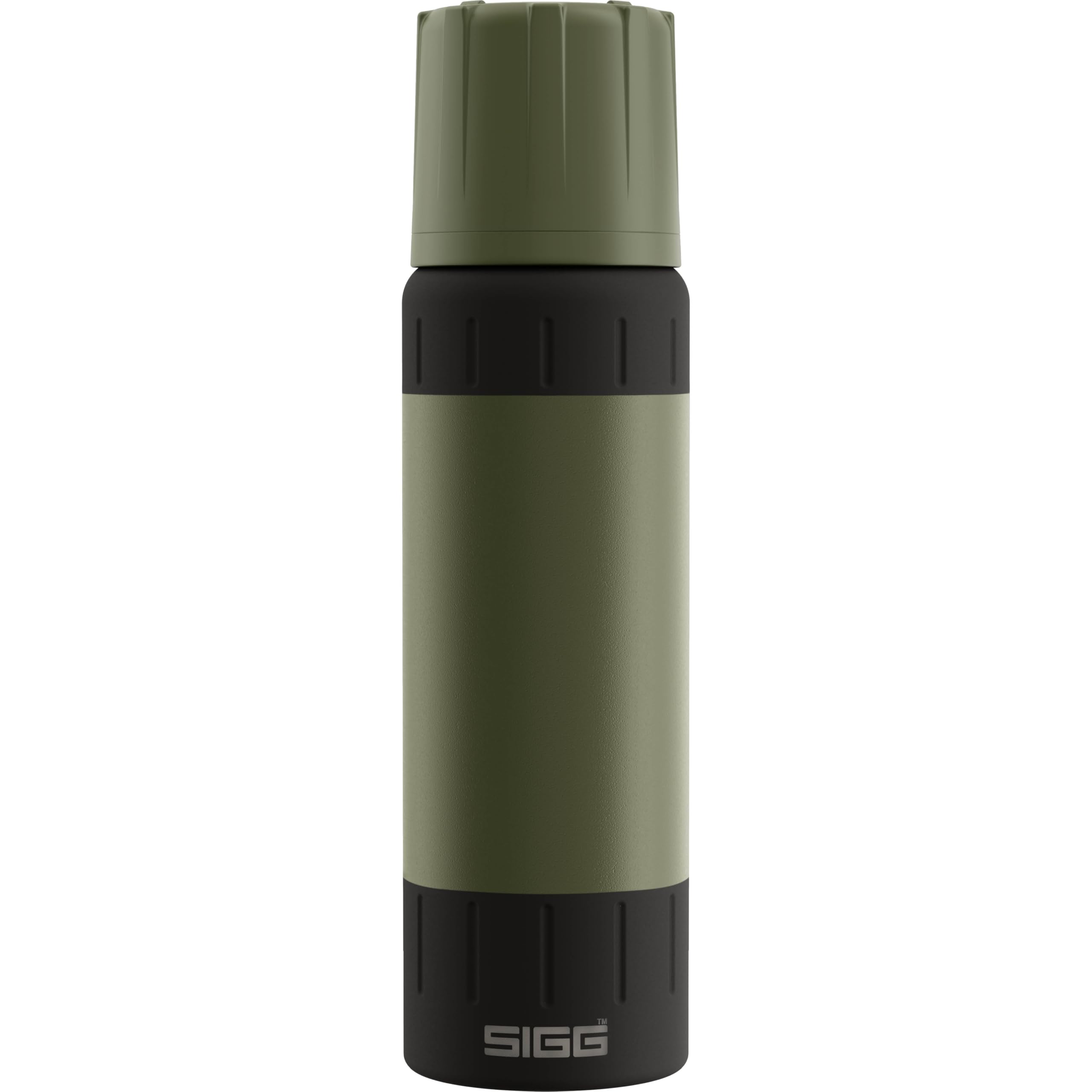 SIGG – Stainless Steel Insulated Water Bottle – Thermos Bottle Alpine Star Roasted Green, with Cup – 20hr Hot, 72hr Cold – Compact & Robust – Leakproof – BPA-Free – Outdoor, Camping & Hiking – 0.75L