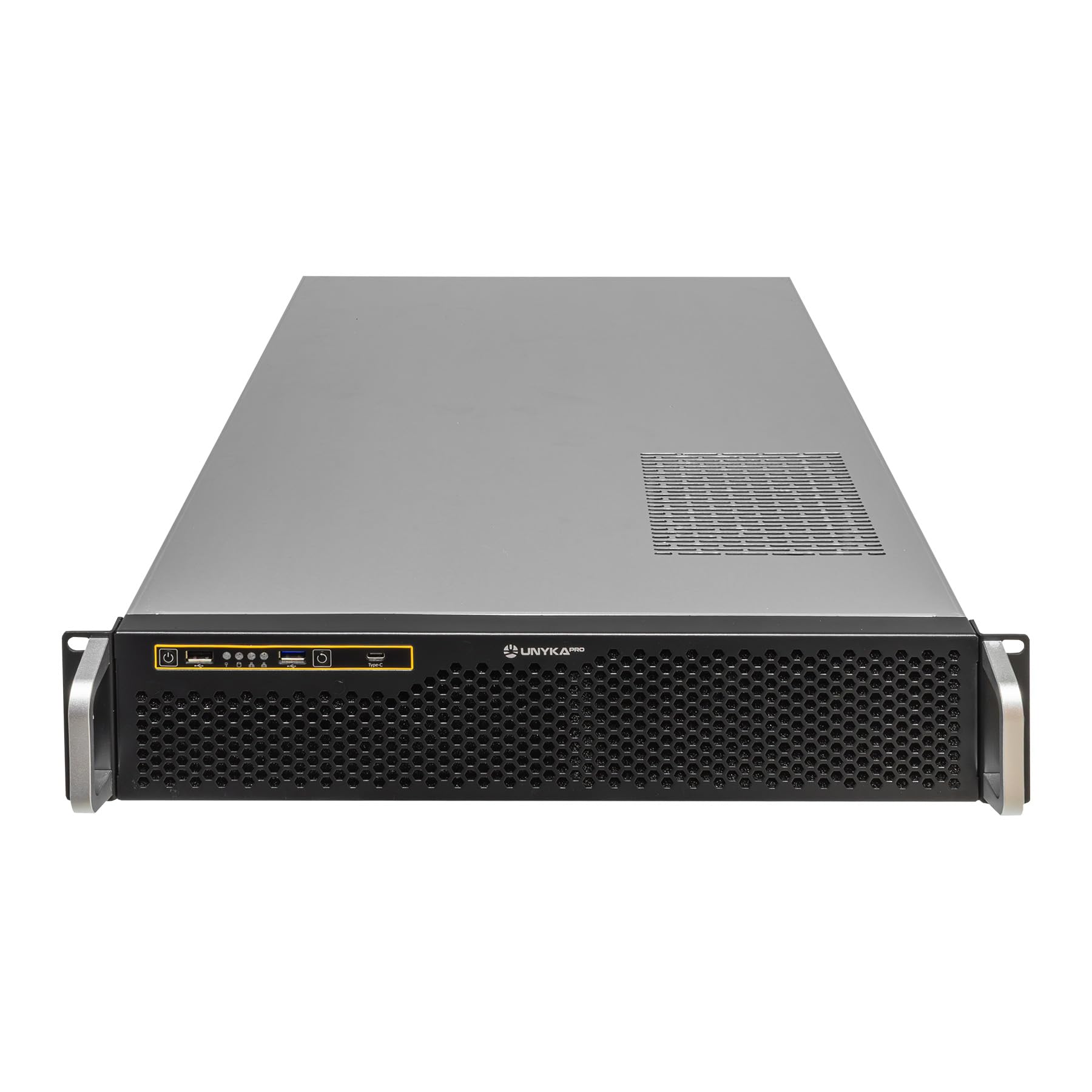 Scatola Rack 19" 2U 600mm ATX Unykach UK2130 - Chassis Server Professionale, 6 alloggiamenti (4 x 3,5 + 2 x 2,5), USB-C 3.2, 5 ventole PWM incluse, compatibile GPU High Range