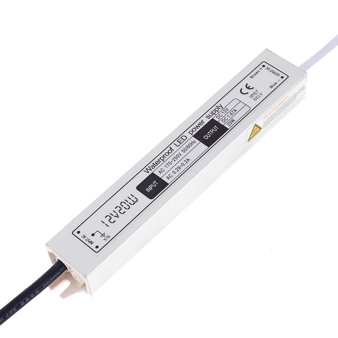 Transformateur LED DC12V 20W étanche alimentation AC170-250V