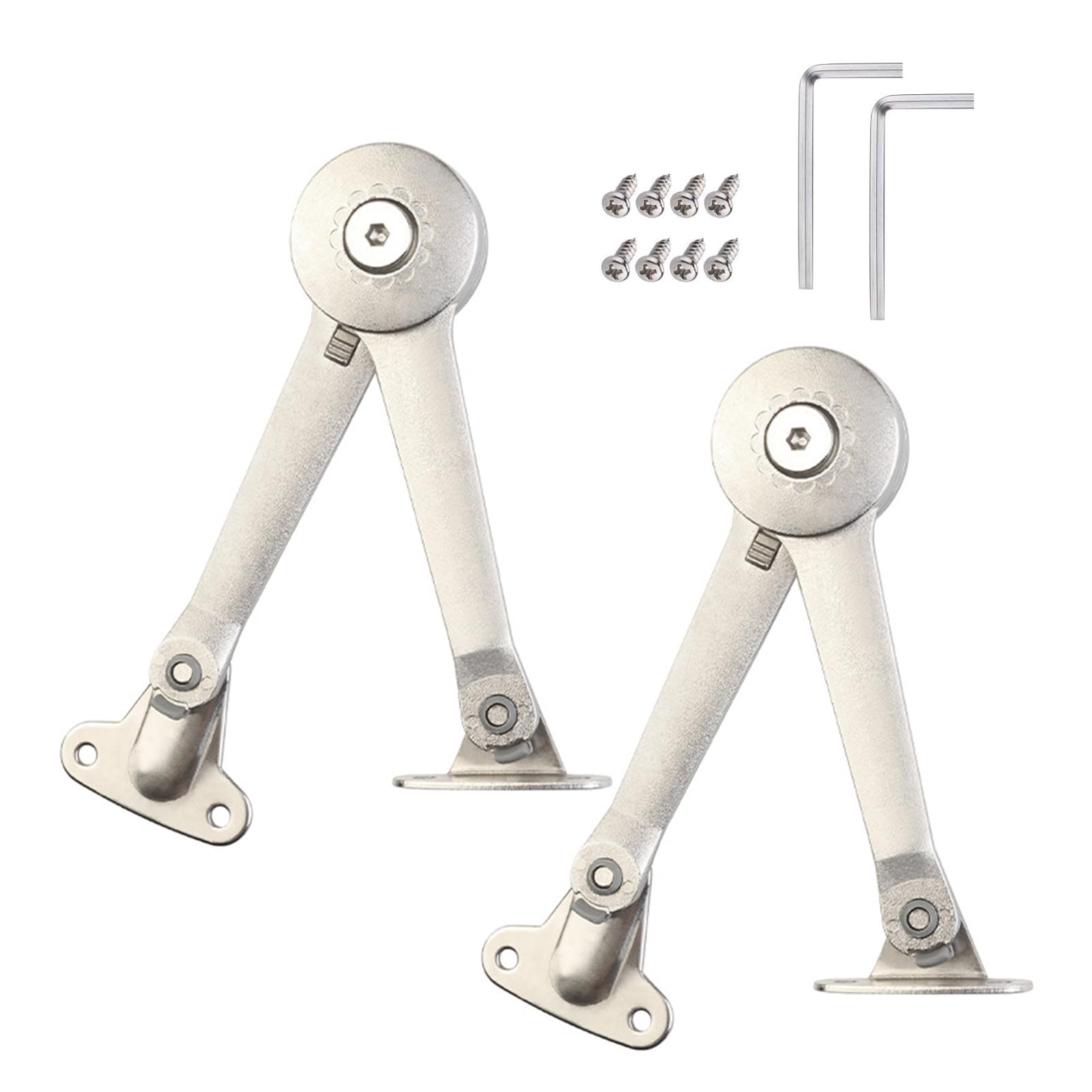 Marstey Kitchen Cabinet Hinges, 2pcs Cupboard Hinges Folding Doors Hinge with Screws, Soft Close Hinges Cold Rolling Hinge for Kitchen Cupboard Doors, Wardrobe Door, Bathroom Cabinet Hinges