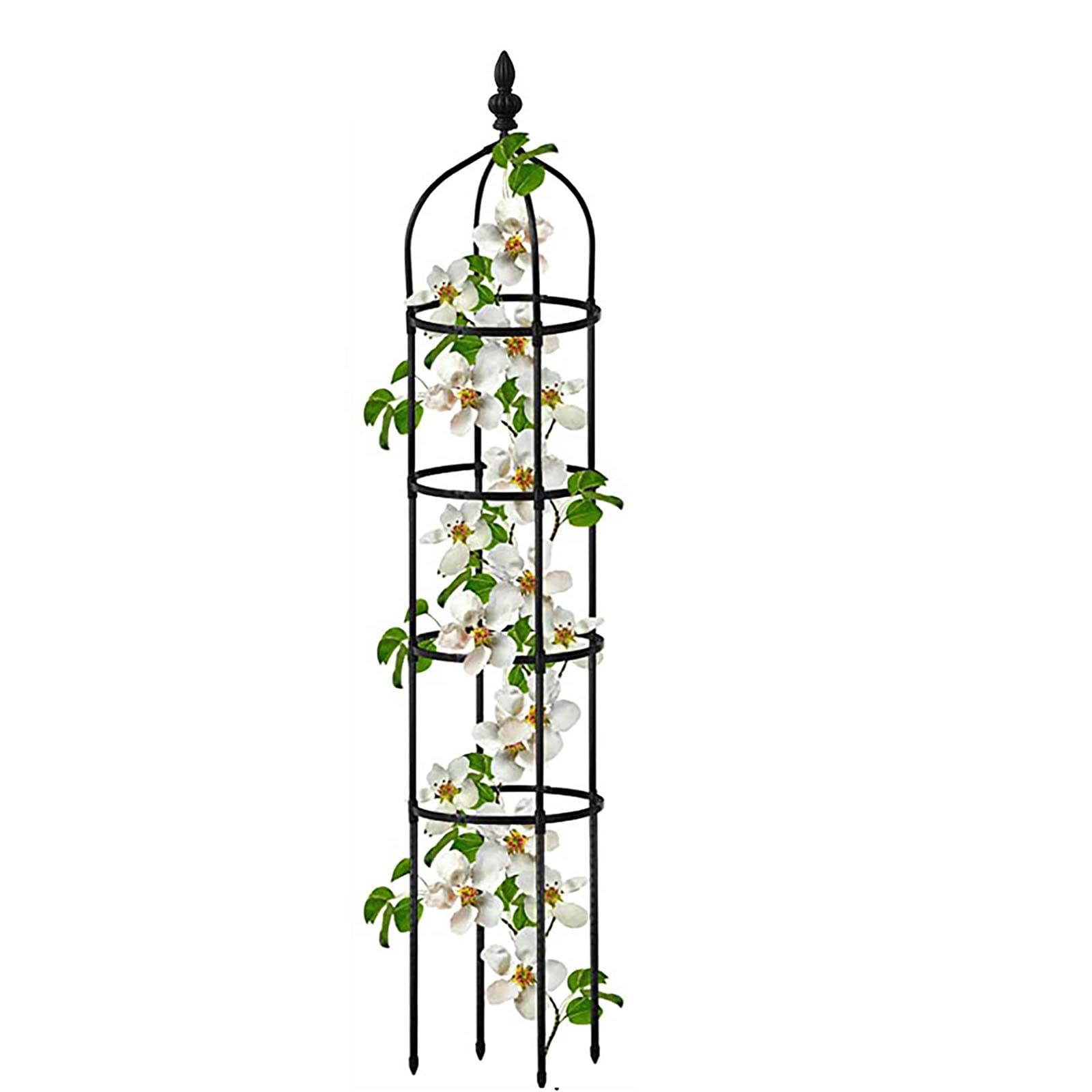 Kratka ogrodowa typu Obelisk, solidna podpora dla roślin pnących, wysokość 35,5", 59", 71", 82,7", stojak na kratkę ogrodową typu Tower, do roślin doniczkowych, kwiatów, pnączy warzywnych, d
