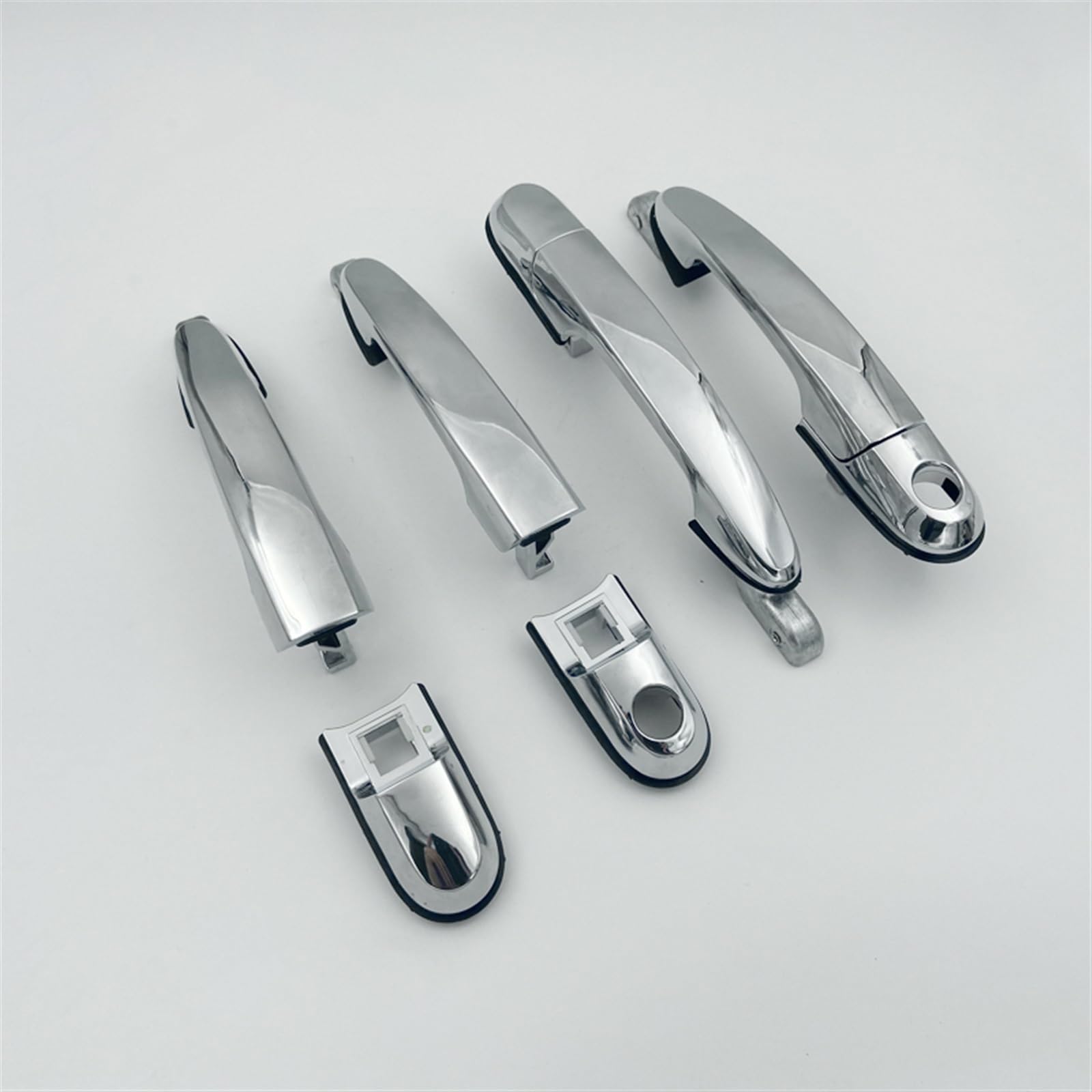 POQWERIQ Door Outer Outside Handle Chrome Front Rear Left Right for Hyundai for Tucson 2005 2006 2007 2008 2009