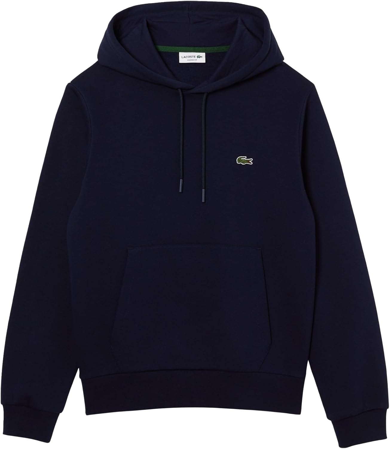 Lacoste mens Men's Long Sleeve Solid Pop Over SweaterSweatshirt - Image 4