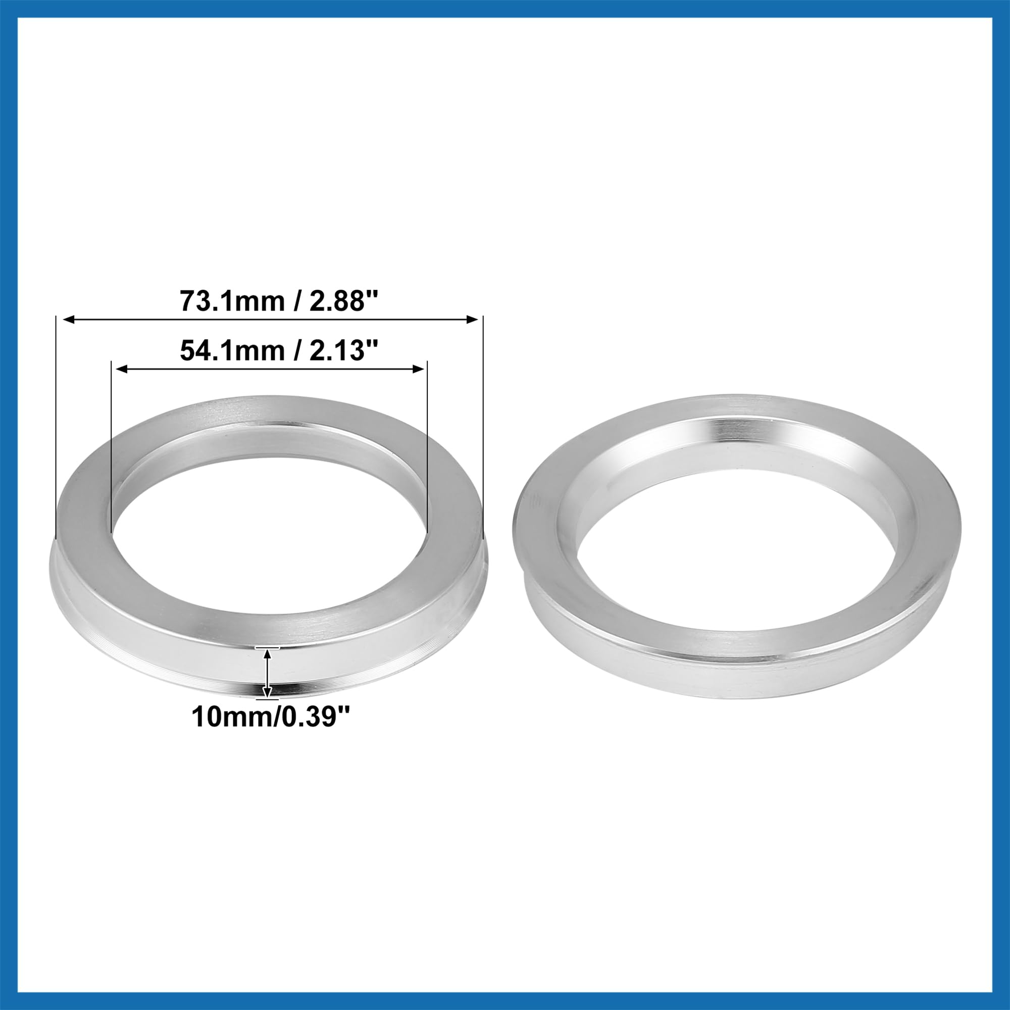 A ABSOPRO 4 Pezzi OD 73,1mm Alluminio Lega Auto Hub Centro 54,1 mm Sostituzione dell'articolo