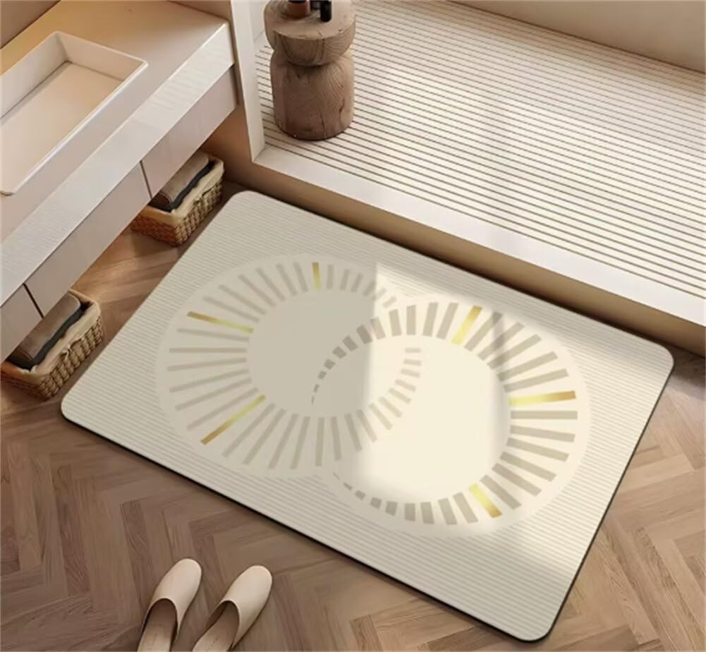 Tapis salle de bain absorbant en diatomite au séchage rapide et lavable