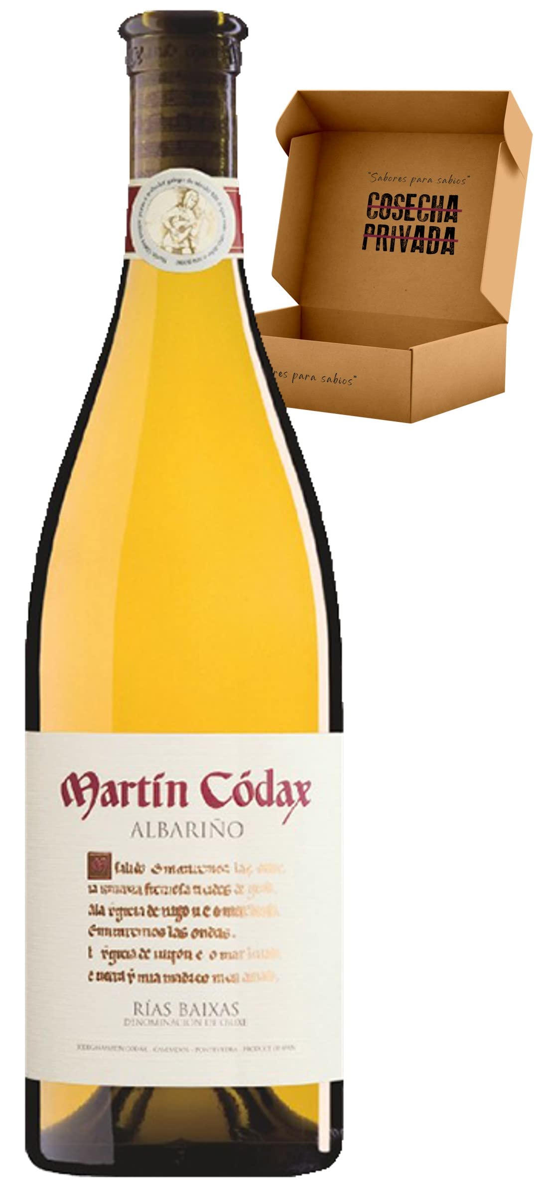 Martin Codax Albariño - Envio 24 h - Caja Regalo 6 botellas - Seleccionado y enviado en caja reforzada de Cosecha Privada