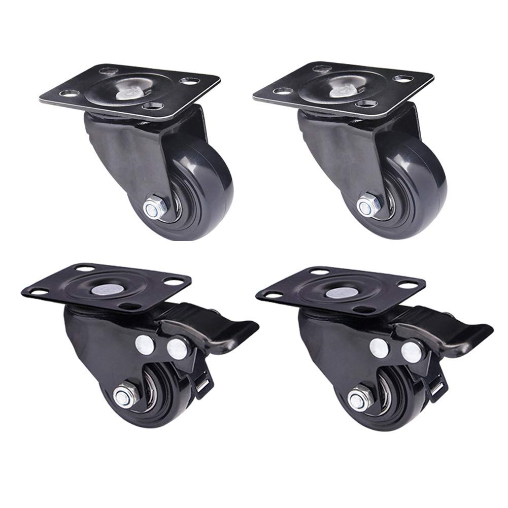 Roulettes pivotantes 1.5 pouce charge lourde 200kg diamètre 40 mm lot de 4 universel