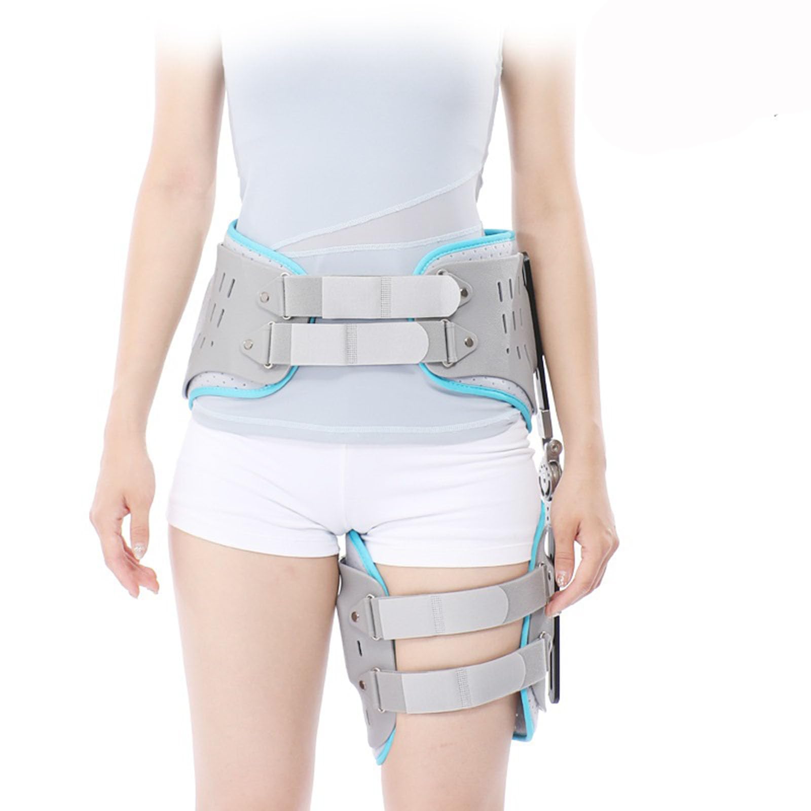 WDSOPK Hip Stabiliser Support Brace Adjustable Hinged Hip Abduction Orthosis Articulated Hip Joint Fixation Bracket Thigh Fracture Protector,Legs,Left (Left A)