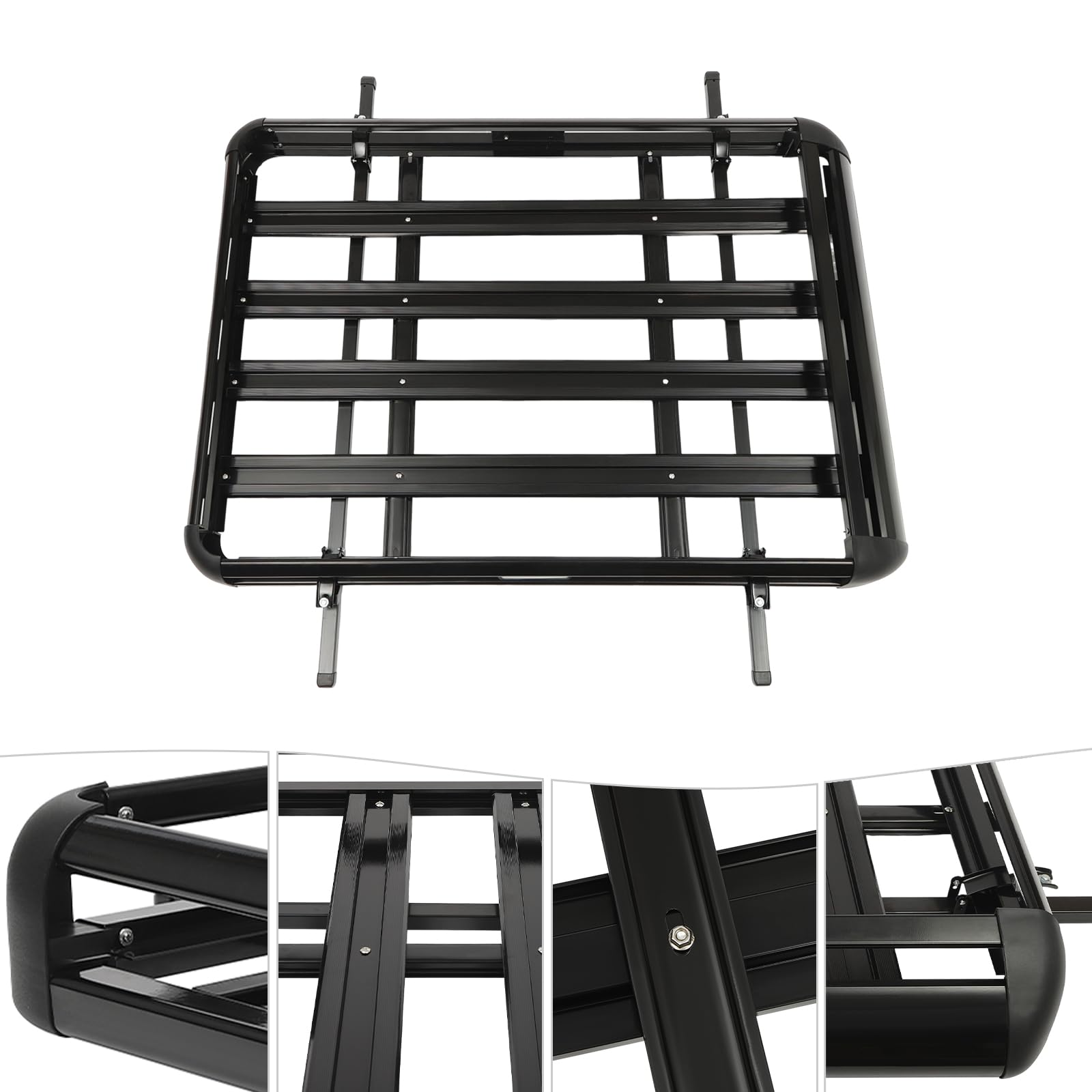 Portaequipajes Universales De Aluminio Ajustables Con Rieles De Techo Ligeros Para Modelos SUV Con Portaequipajes Incorporados Capacidad De Carga 150 Kg