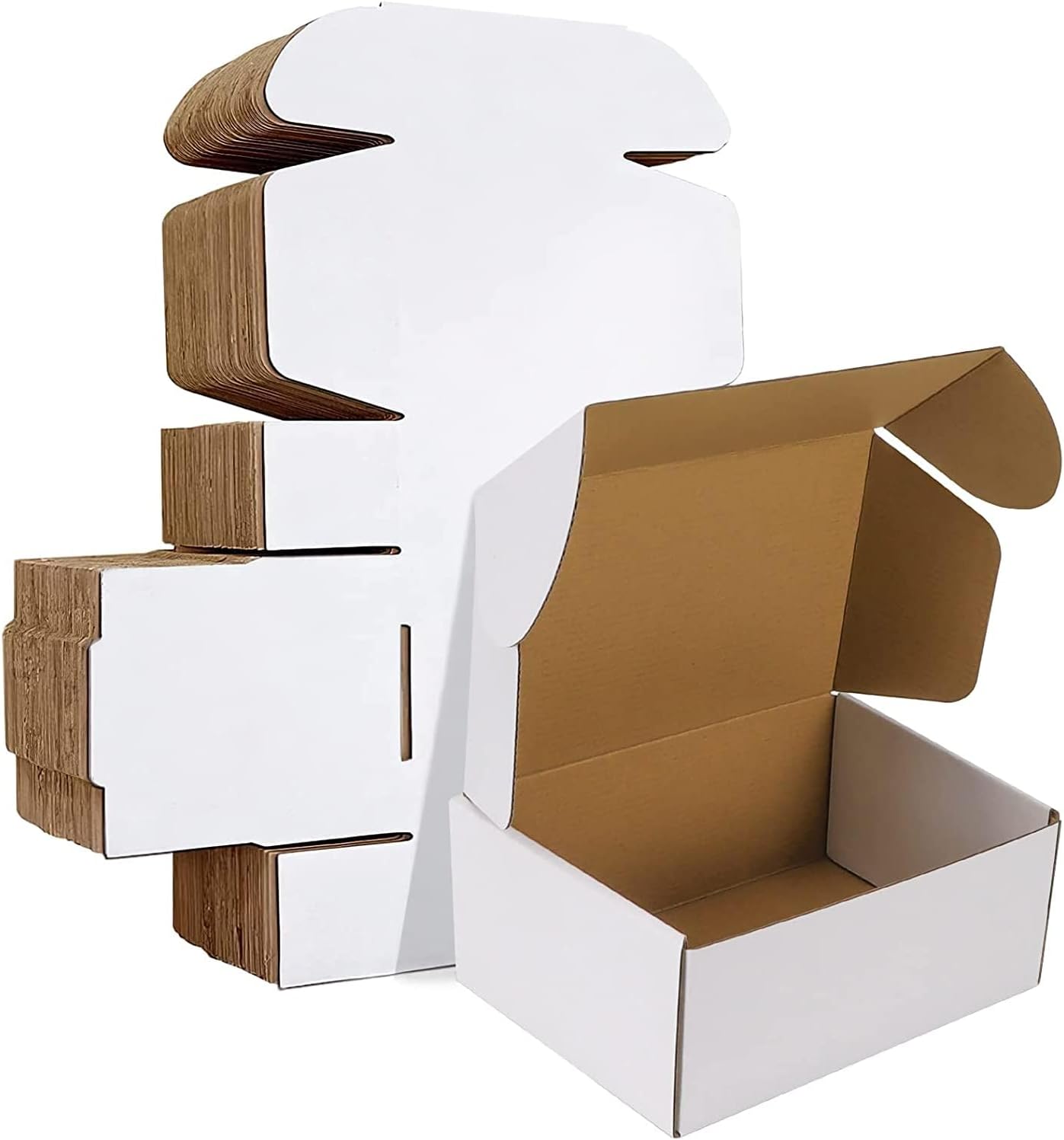 SAKPHIL White Die-cut Mailer Box (20 Pcs) | 9x6x4 Inch (23x15x10 cm) | Corrugated Carton Box | Literature Mailer | Foldable CardbordBox | Self Locking | Gift Packing | Shipping | Ecommerce | Storage