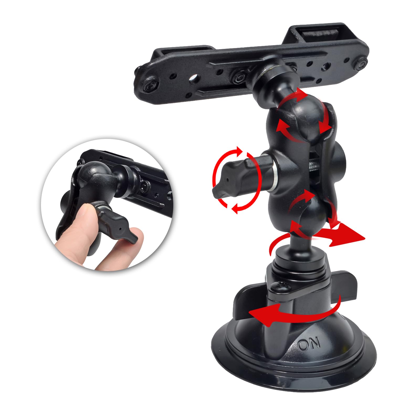 Support à Ventouse pour Talkie Walkie/Radio Micro, Porte de Voiture Réglable pour Radio, Compatible avec Motorola BaoFeng Icom Kenwood Wouxon QUANSHENG Radios Bidirectionnelles
