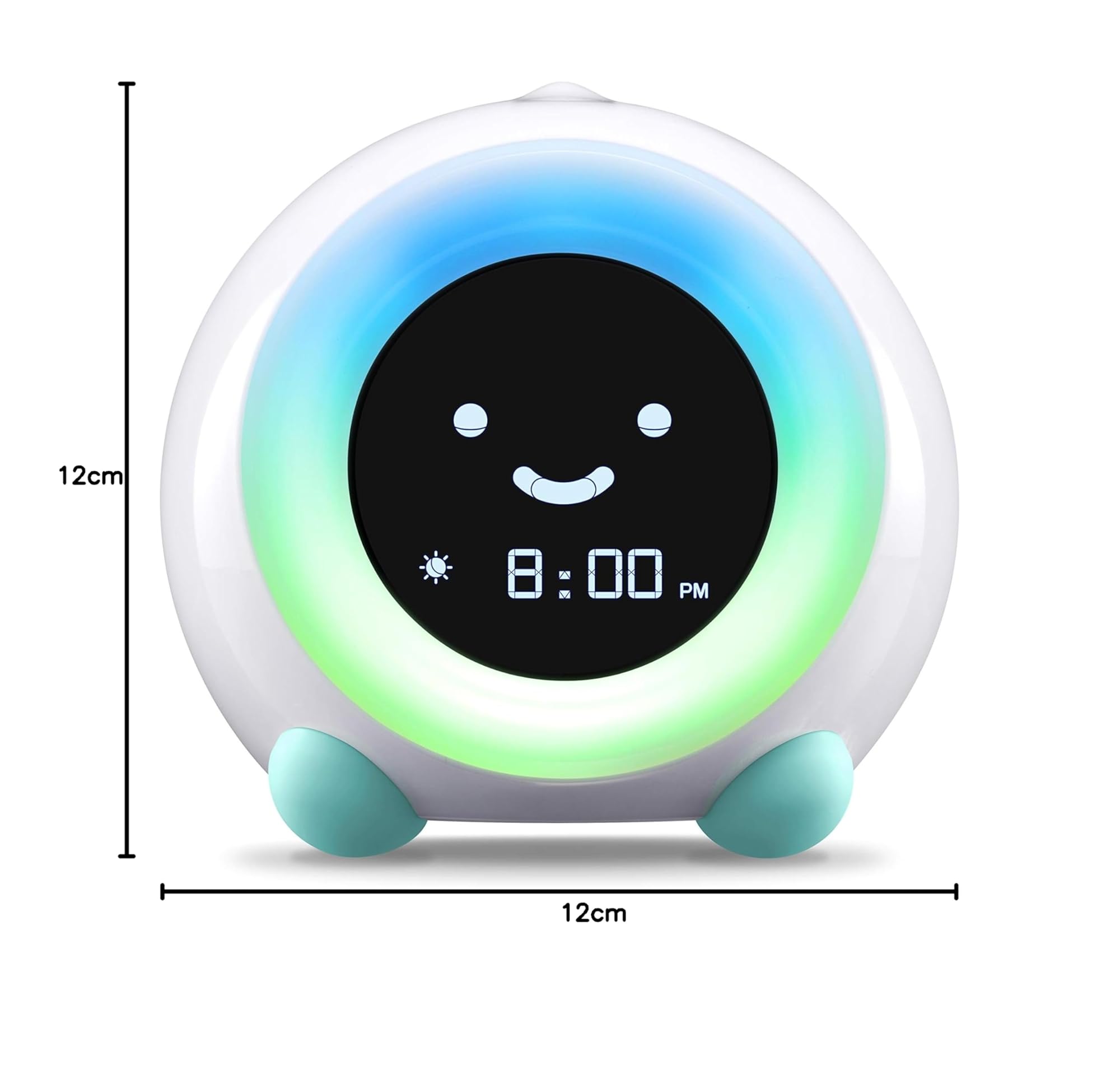 LittleHippo Mella Ready to Rise Appareil de Sommeil pour Enfant avec veilleuse et Machine sonore (Bleu Arctique)