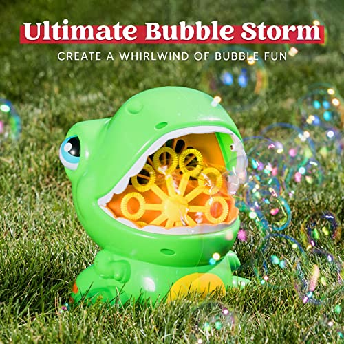 Machine à bulles dinosaure : solution pour occuper les enfants cet été