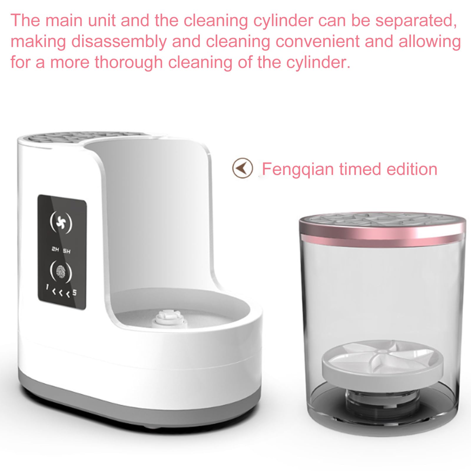 Nettoyeur et séchoir électrique pour pinceaux de maquillage : nettoyeur de pinceaux de maquillage multifonction avec fonction de lavage et de séchage à l'air programmée, pour tous les types de