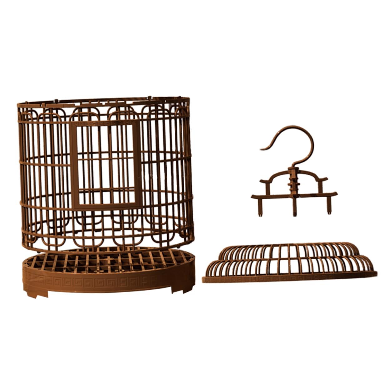 Mikikit Travel Cage Vintage Plastic Birdcage Villa for Small Birds Design for Healthy Habitat