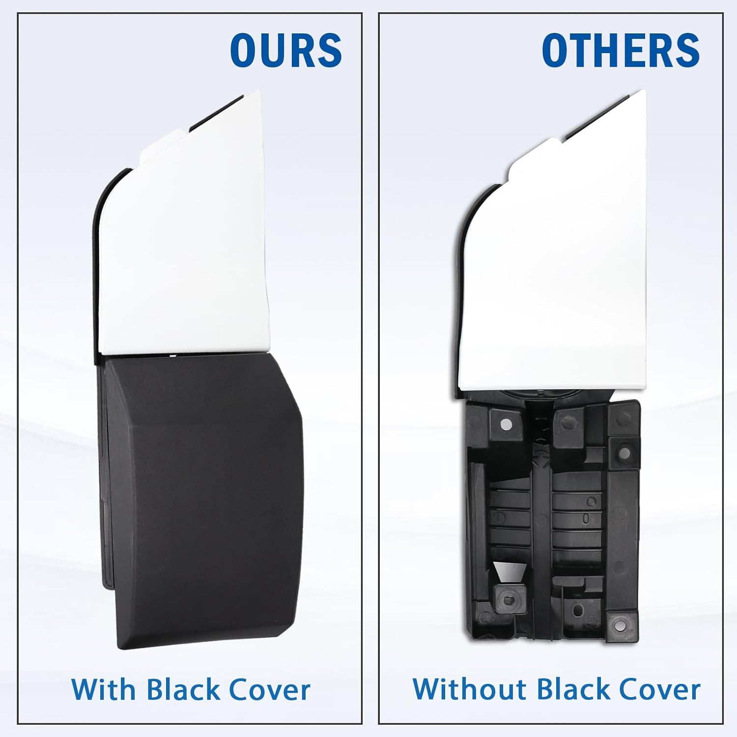 Transit Fuel Door Gas Door Assembly Compatible with Ford Transit Vans 150 250 350 350HD 2015-2023, Van Fuel Tank Filler Door Pipe with Black Cover Replaces CK4Z-5427936-A CK4Z-5427936-F