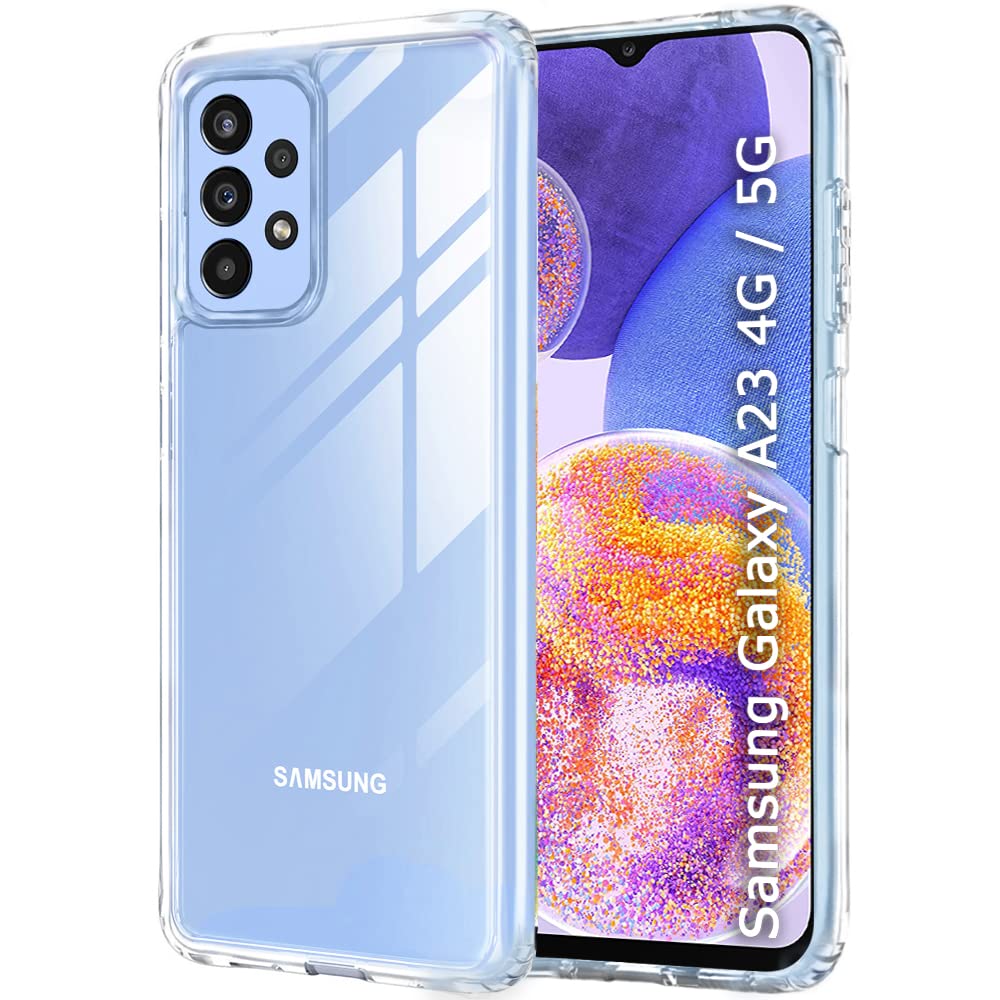 TheGiftKart Ultra-Hybrid Crystal Clear Back Case Cover for Samsung Galaxy A23 4G/5G|Shockproof Design|Camera Protection Bump|Hard Clear Back|Bumper Case Cover for Samsung A23 4G/5G(TPU,Transparent) (B0BQCC5HX1) Amazon Price History, Amazon Price Tracker