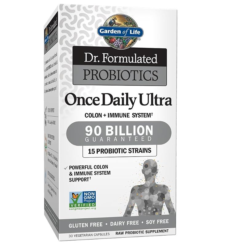 Garden of Life Once Daily Ultra – Probiótico com 90 bilhões de UFC, 30 cápsulas