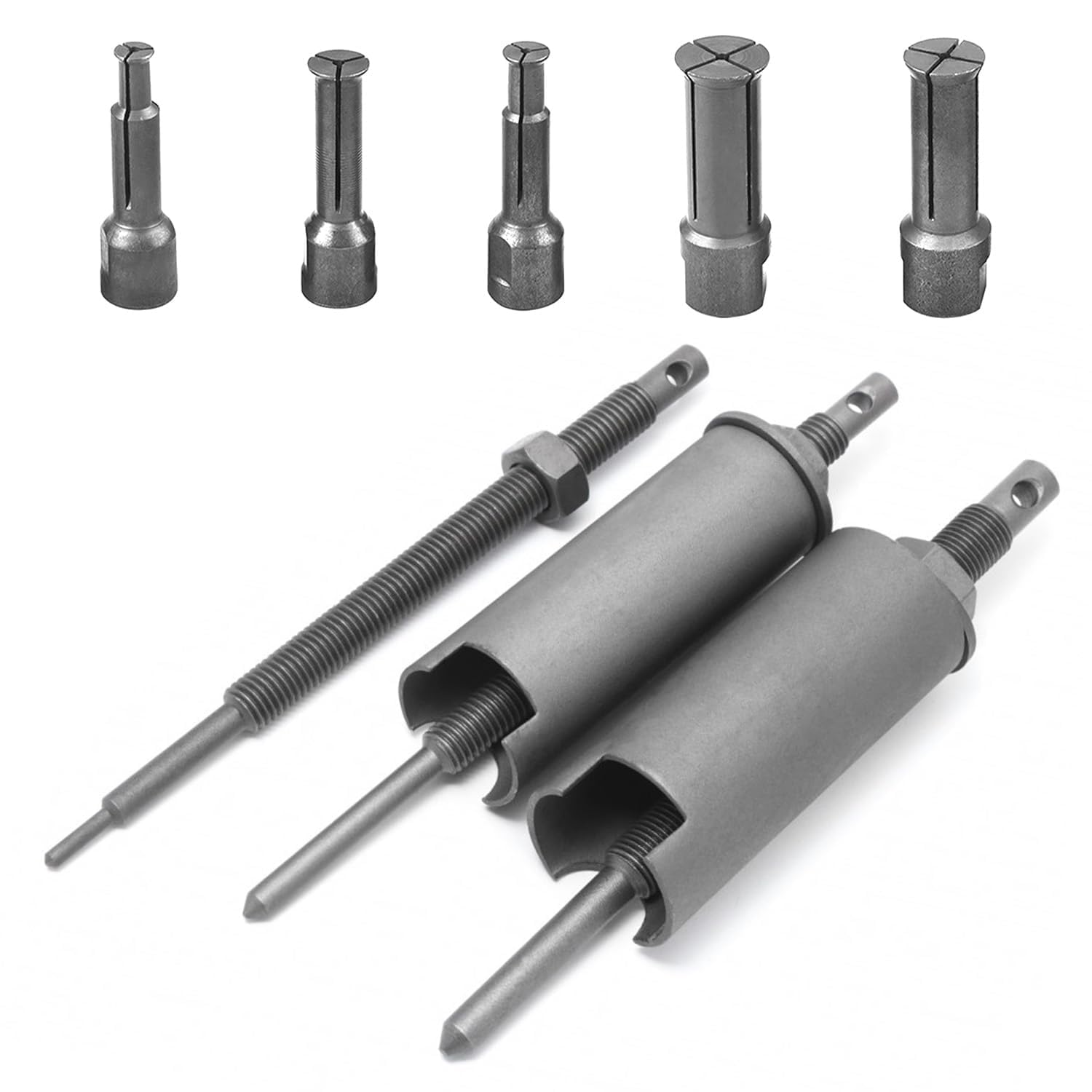 8 Pezzi Extractor Rodamientos Internos, Extractor de Rodamientos, Extractor Rodamientos Bicicleta, Extractor de Cojinetes de Rueda con 5 Tamaños de Abrazaderas Abiertas 9 mm/11 mm/14 mm/19 mm/23 mm