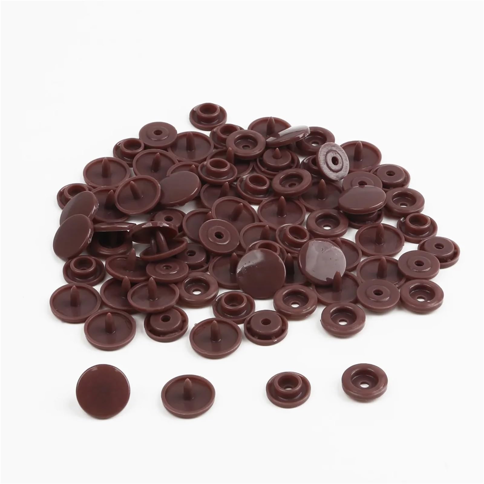 T5 Plastic Snap Buttons 400 Sets Poppers Nylon Kit for Baby Dolls Clothes Sewing Accessories(Color09)