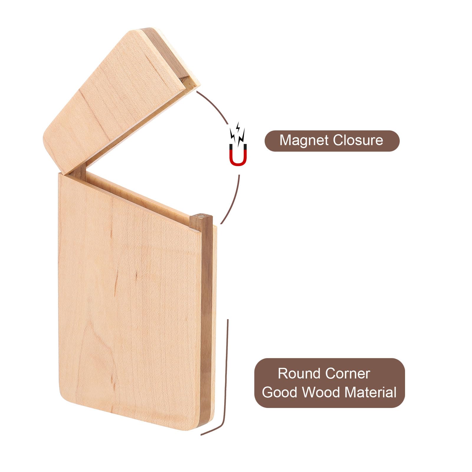 PATIKIL Wooden Business Card Holder - Image 3
