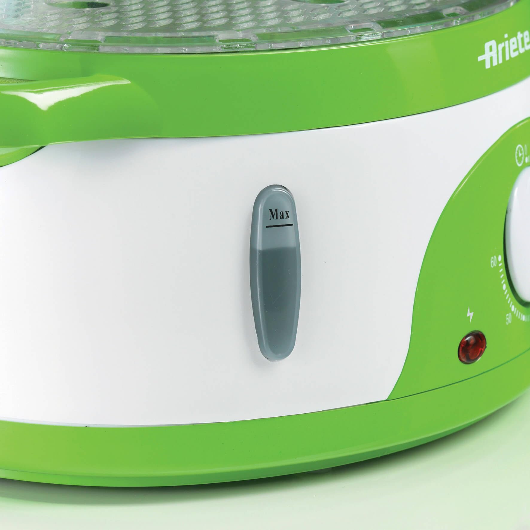 Ariete 911 Healthy Steam Elektrischer Dampfgarer 60 Min Timer 3 Körbe 9 Liter Weiß/Grün